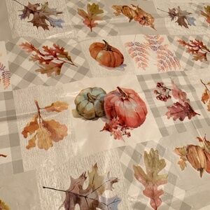 Rectangular Autumn Vinyl Table Cloth Cover